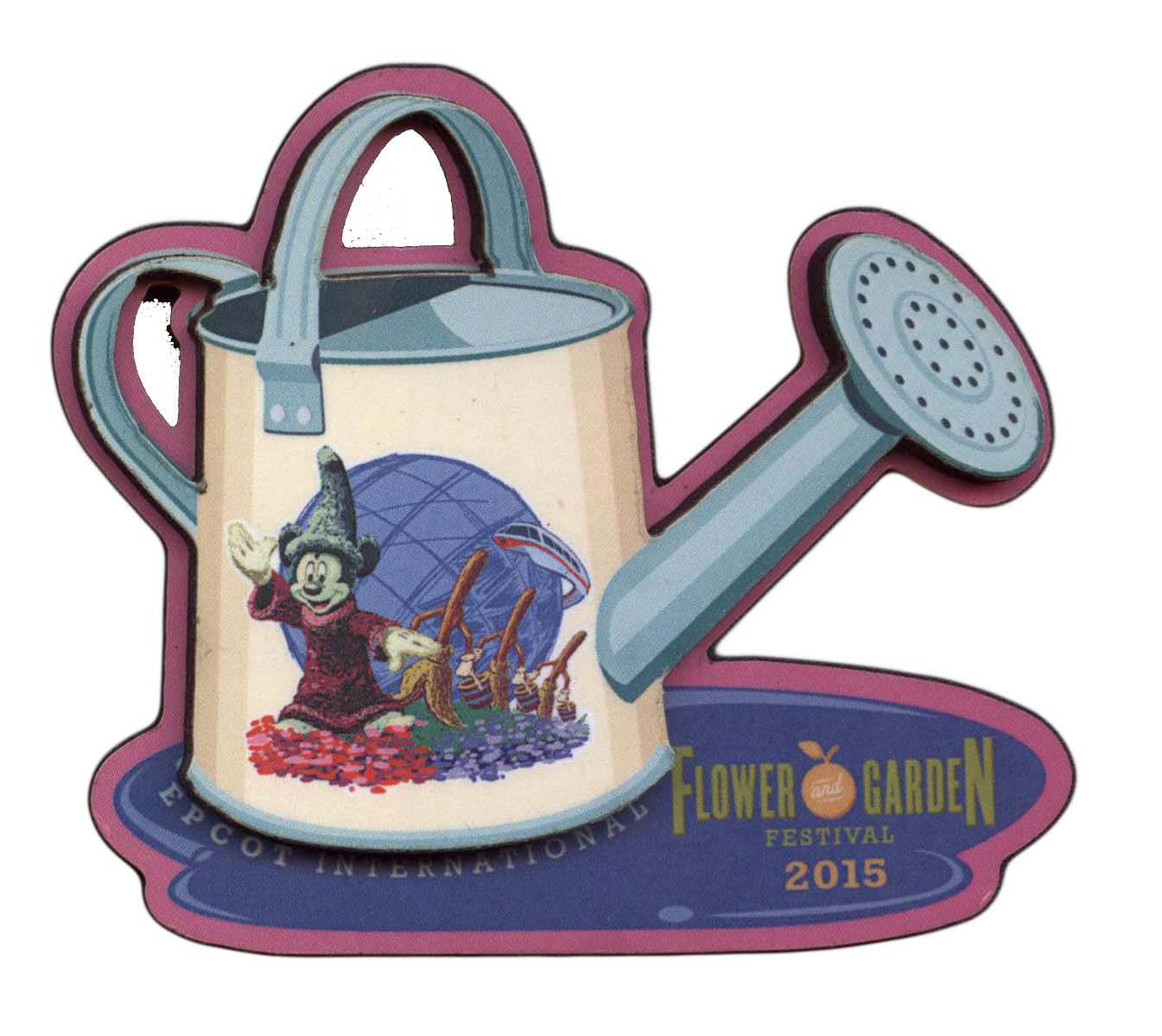 Disney Parks Magnet - EPCOT Flower & Garden 2015 - Sorcerer Mickey Topiary - front view