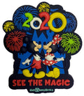 Disney Parks Magnet - Walt Disney World 2020 - Mickey & Minnie Fireworks - front view