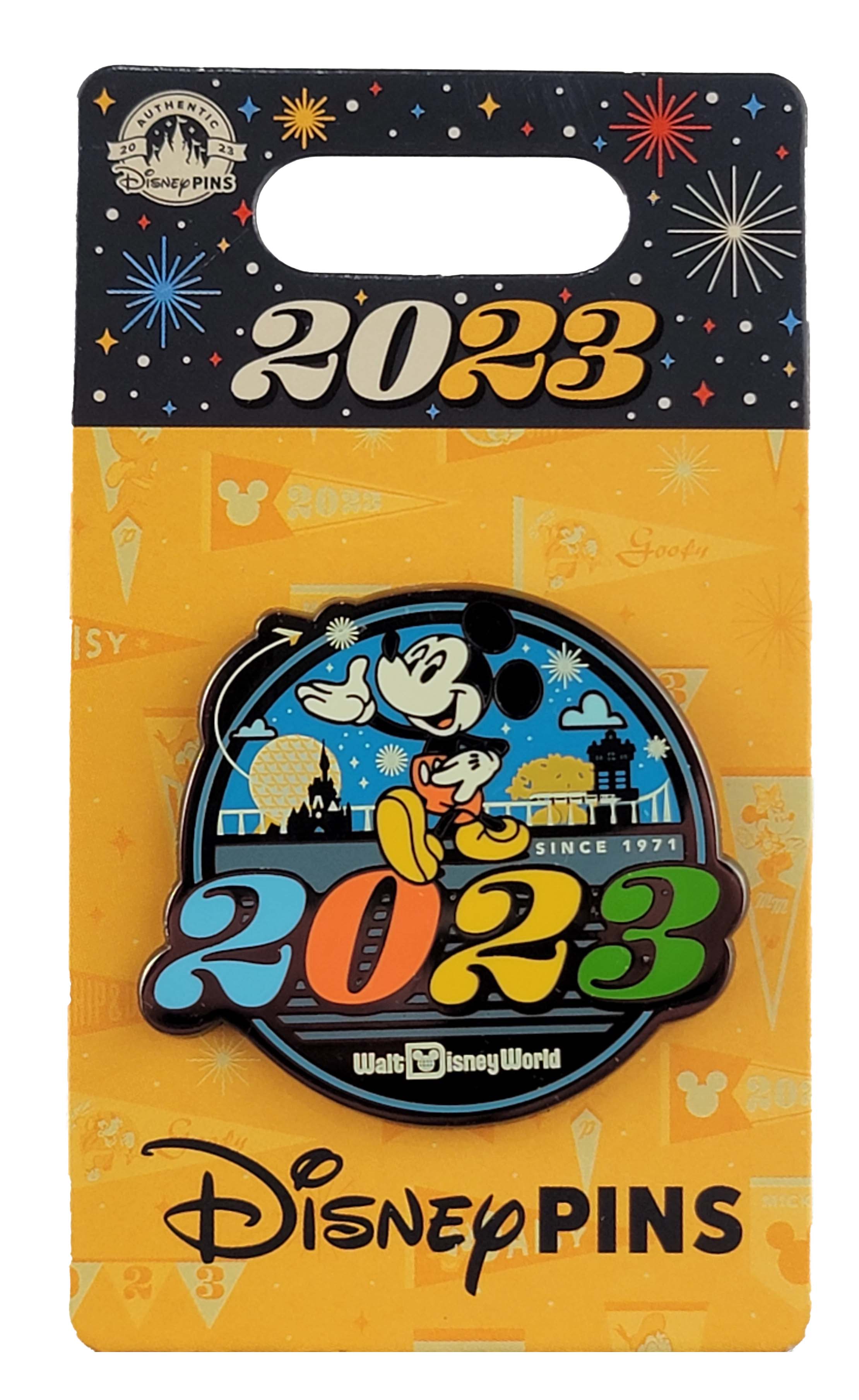 Disney Pin - Walt Disney World - Dated 2023 - Mickey Mouse - 4 Parks Disney Pin - Walt Disney World - Dated 2023 - Mickey Mouse - 4 Parks Icons