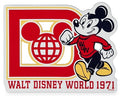 Disney Parks Car Magnet - Walt Disney World 1971 - Collegiate Mickey Mouse - front view