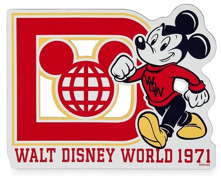 Disney Parks Car Magnet - Walt Disney World 1971 - Collegiate Mickey Mouse - front view