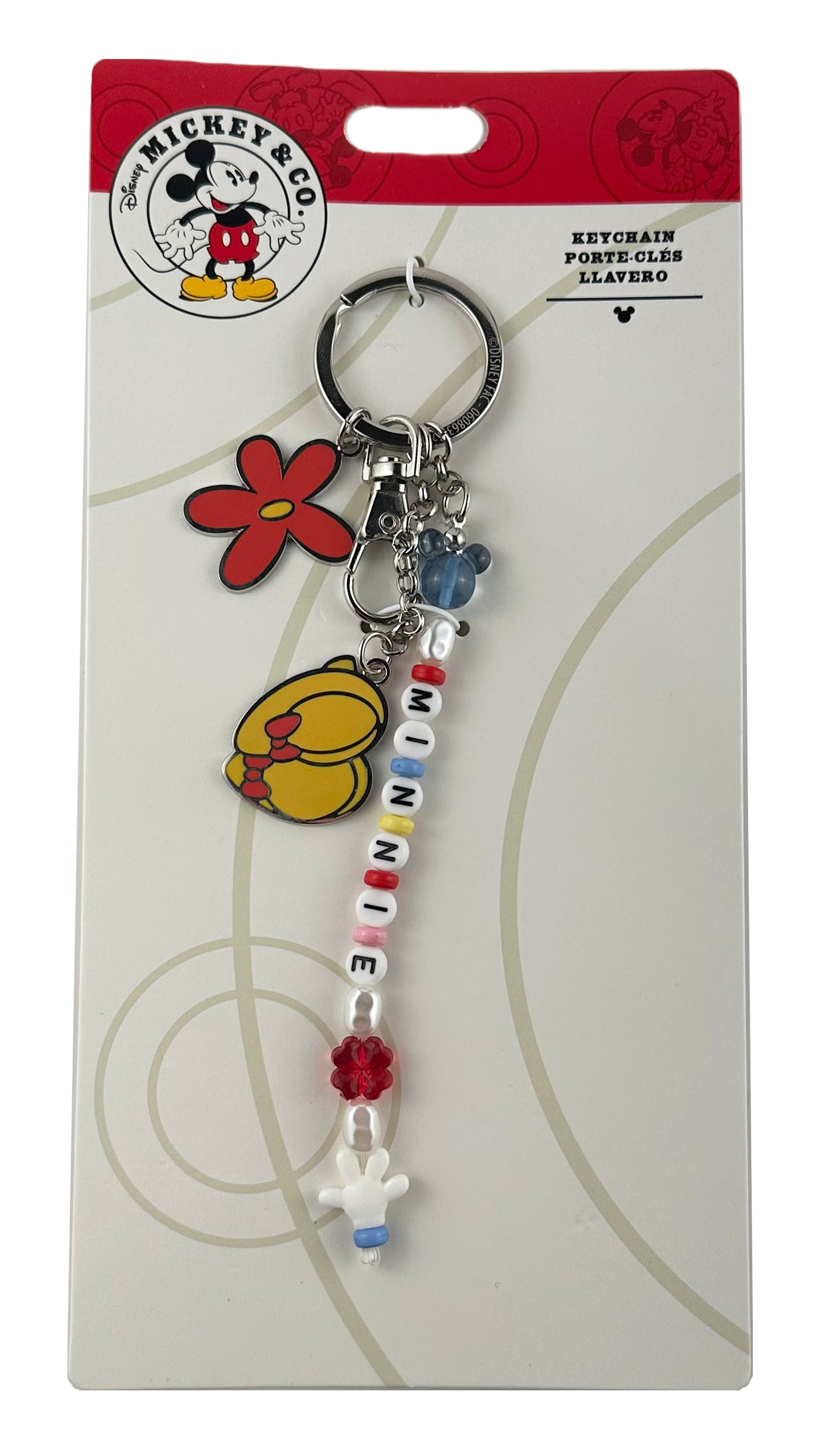 Disney Parks Keychain - Minnie Mouse Letters - Shoe & Flower Charm
