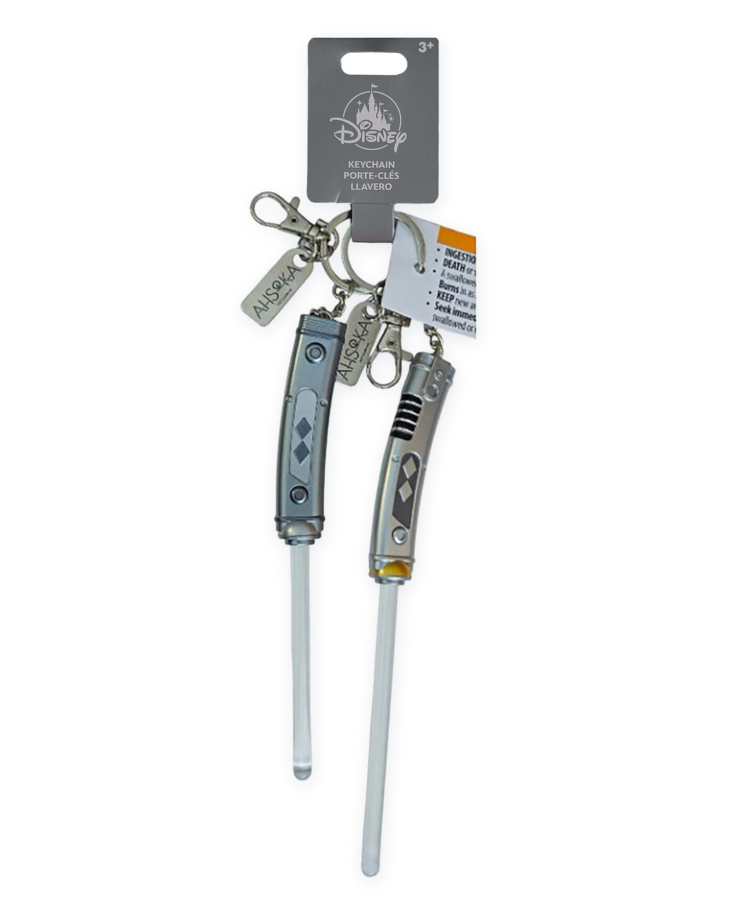 Disney Parks Keychain - Star Wars - White Lightsabers - Ahsoka Tano