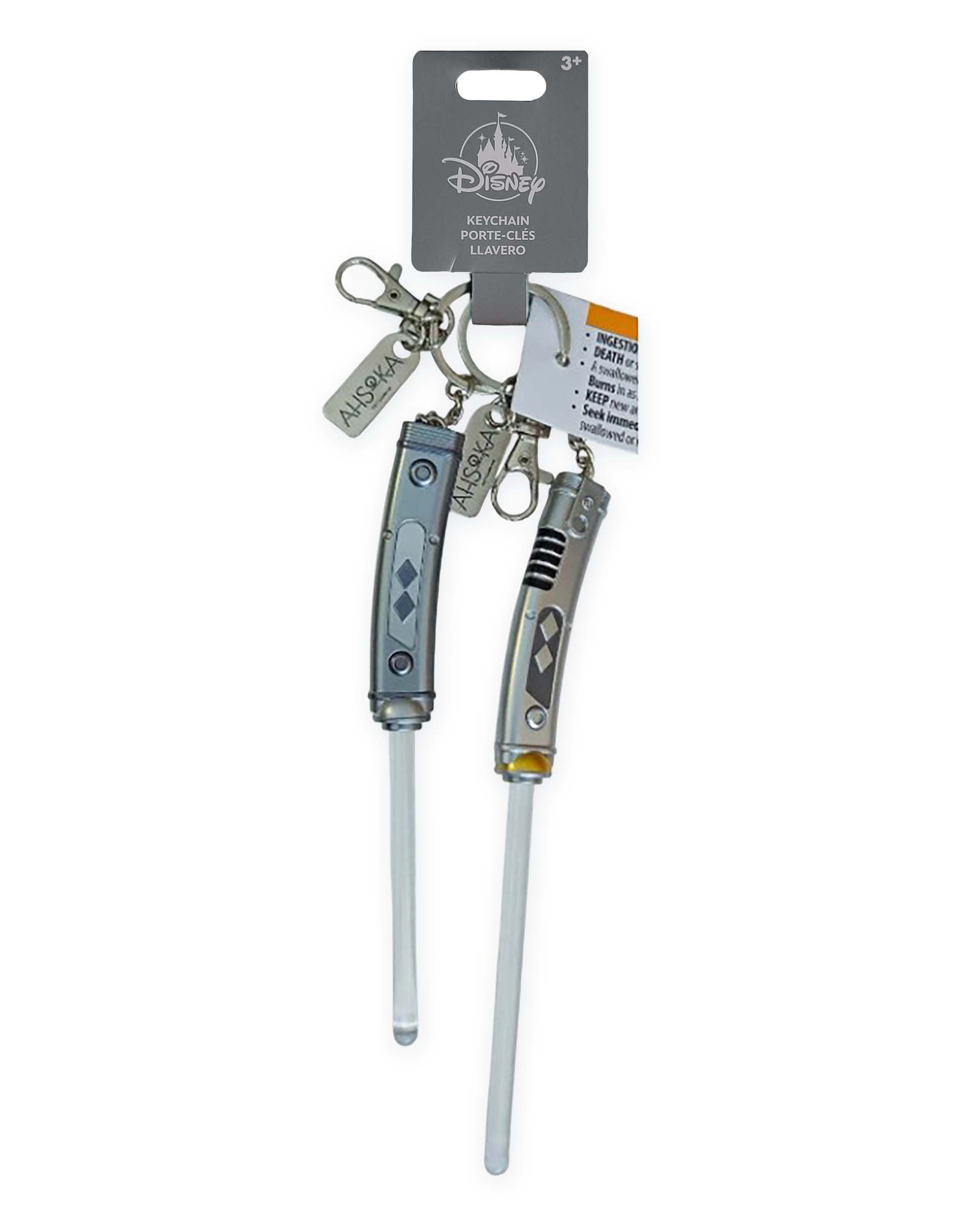 Disney Parks Keychain - Star Wars - White Lightsabers - Ashoka Tano