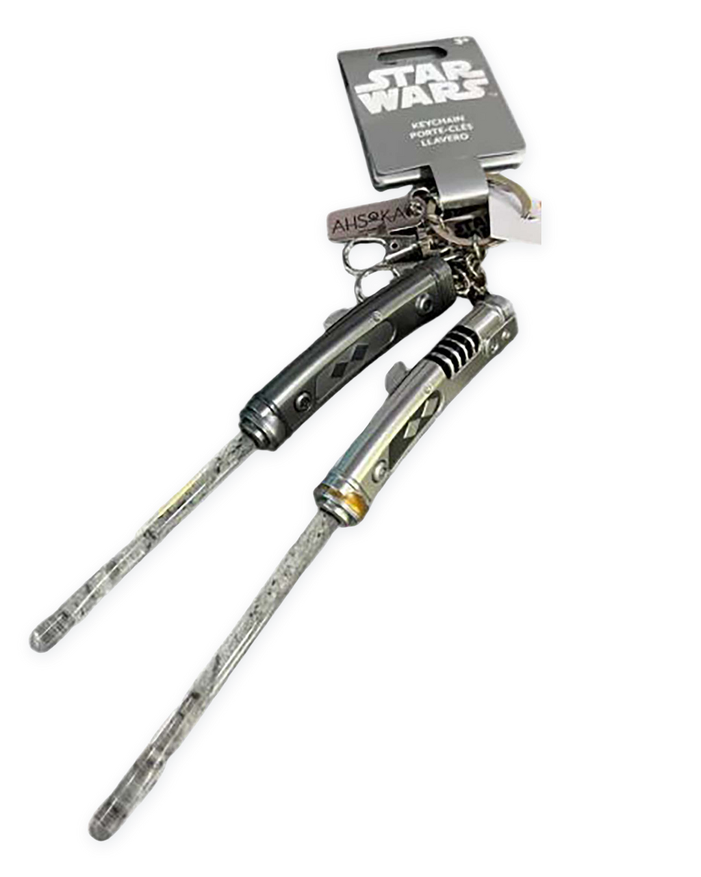 Disney Parks Keychain - Star Wars - White Lightsabers - Ahsoka Tano