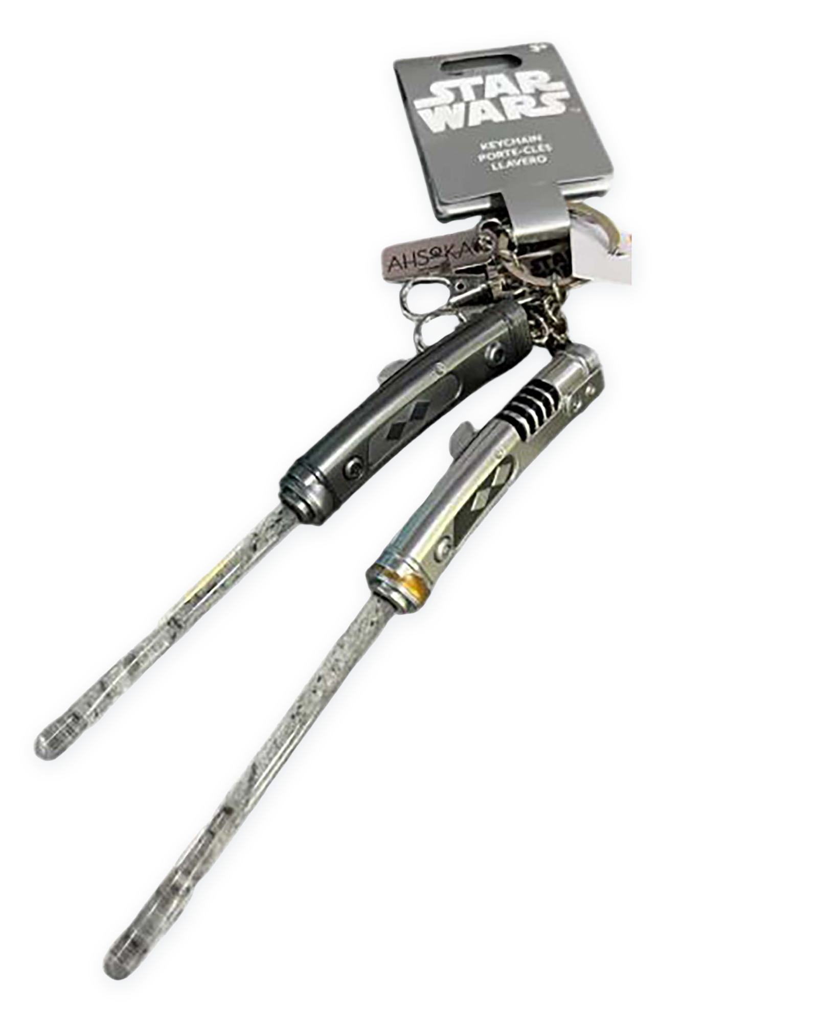 Disney Parks Keychain - Star Wars - White Lightsabers - Ashoka Tano