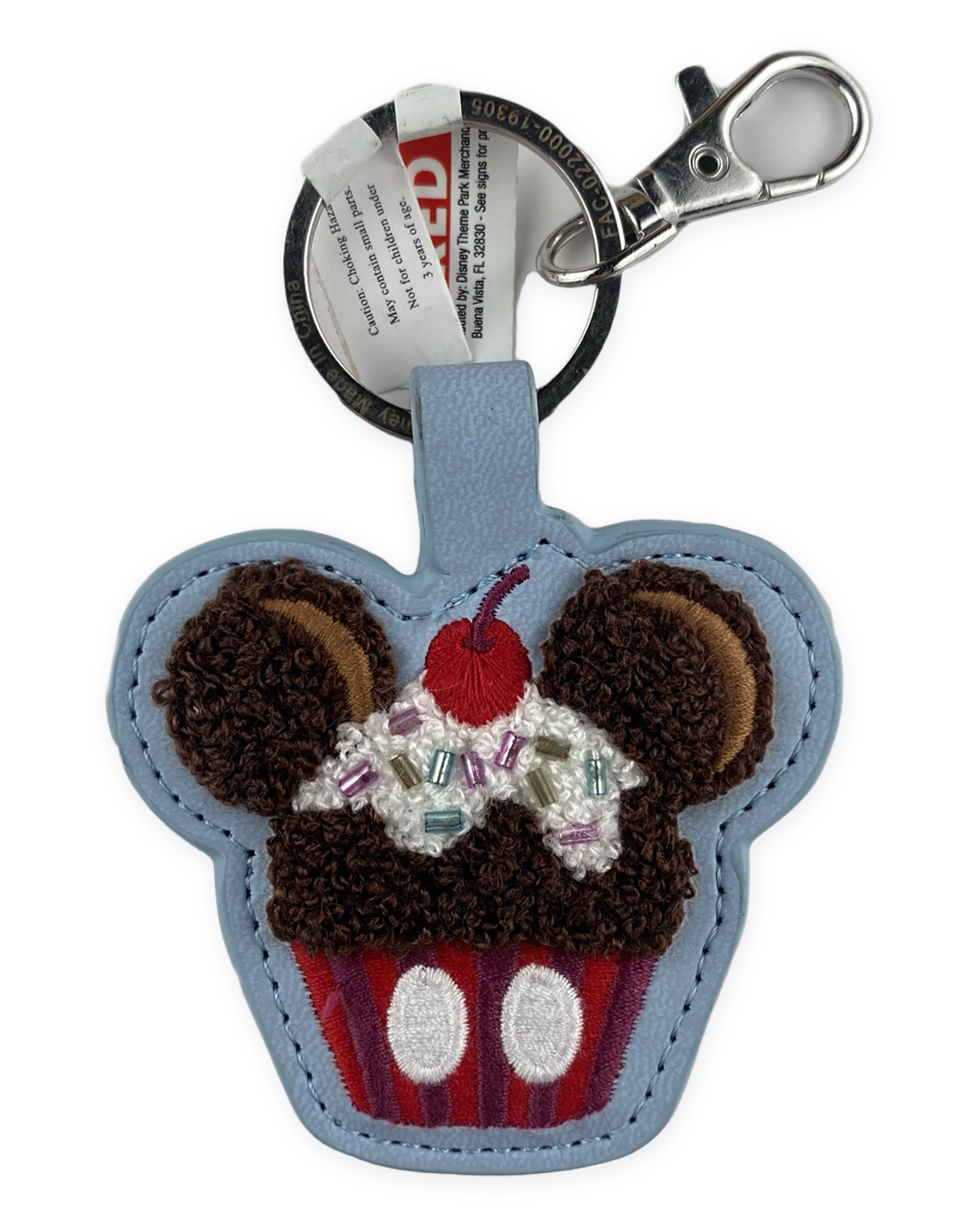 Disney Parks Keychain - Cup Cake - Latch Hook Style - Sweet Treat Mickey Icon