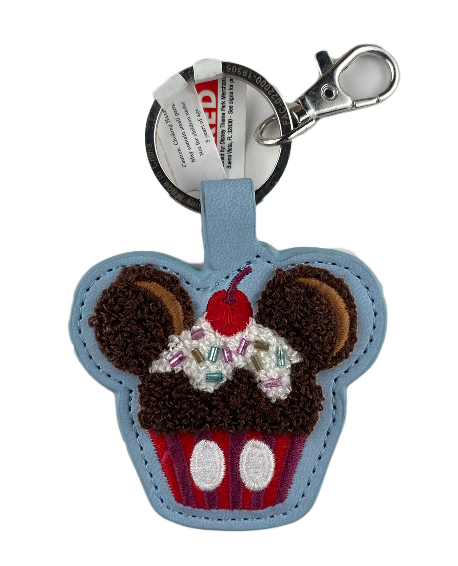 Disney Parks Keychain - Cup Cake - Latch Hook Style - Sweet Treat Mickey Icon