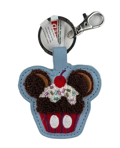 Disney Parks Keychain - Cup Cake - Latch Hook Style - Sweet Treat Mickey Icon