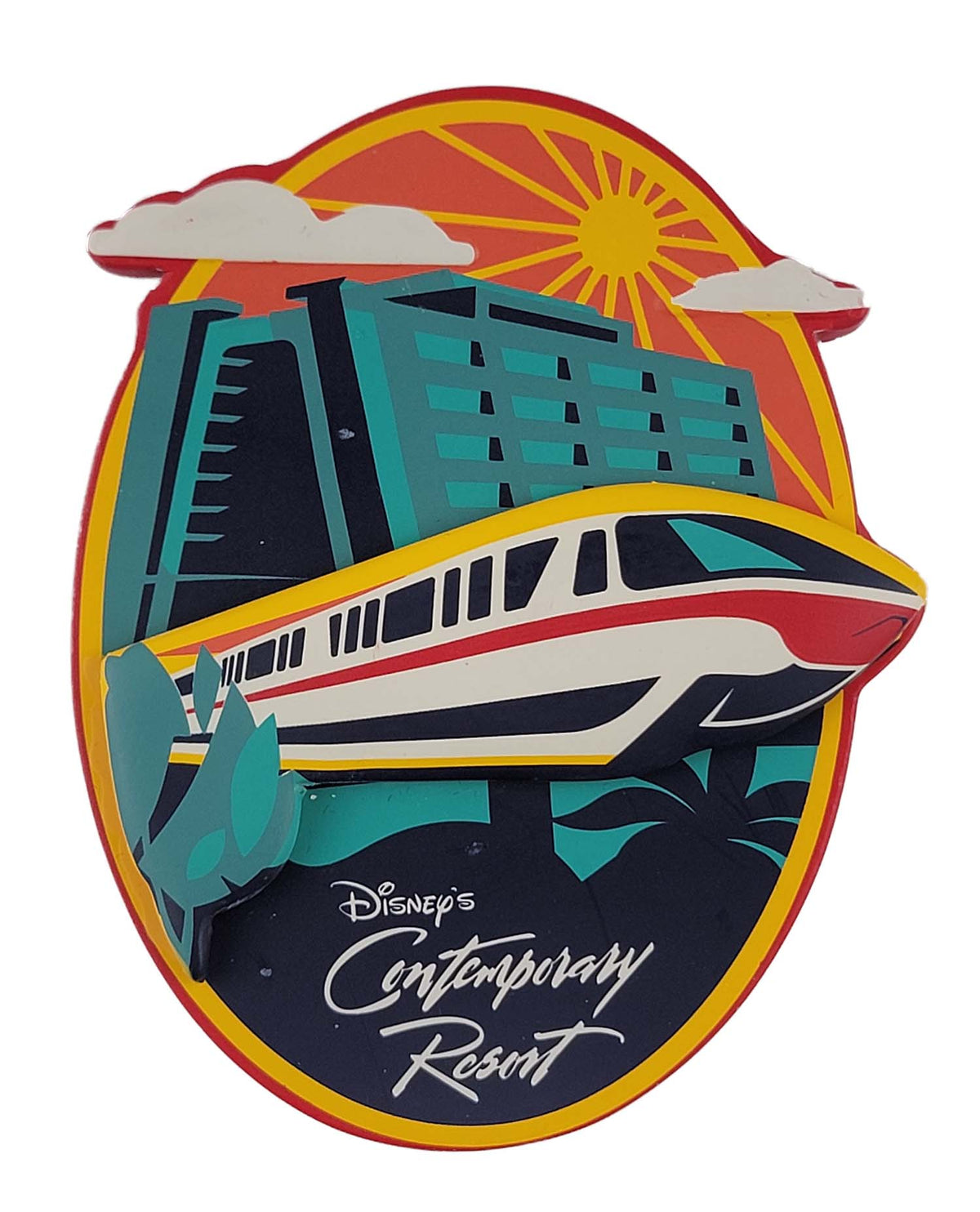 Disney Parks Magnet - Contemporary Resort and Monorail - front view