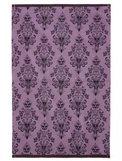 Disney Parks Kitchen Towel - Haunted Mansion Wallpaper - Purple - front view
