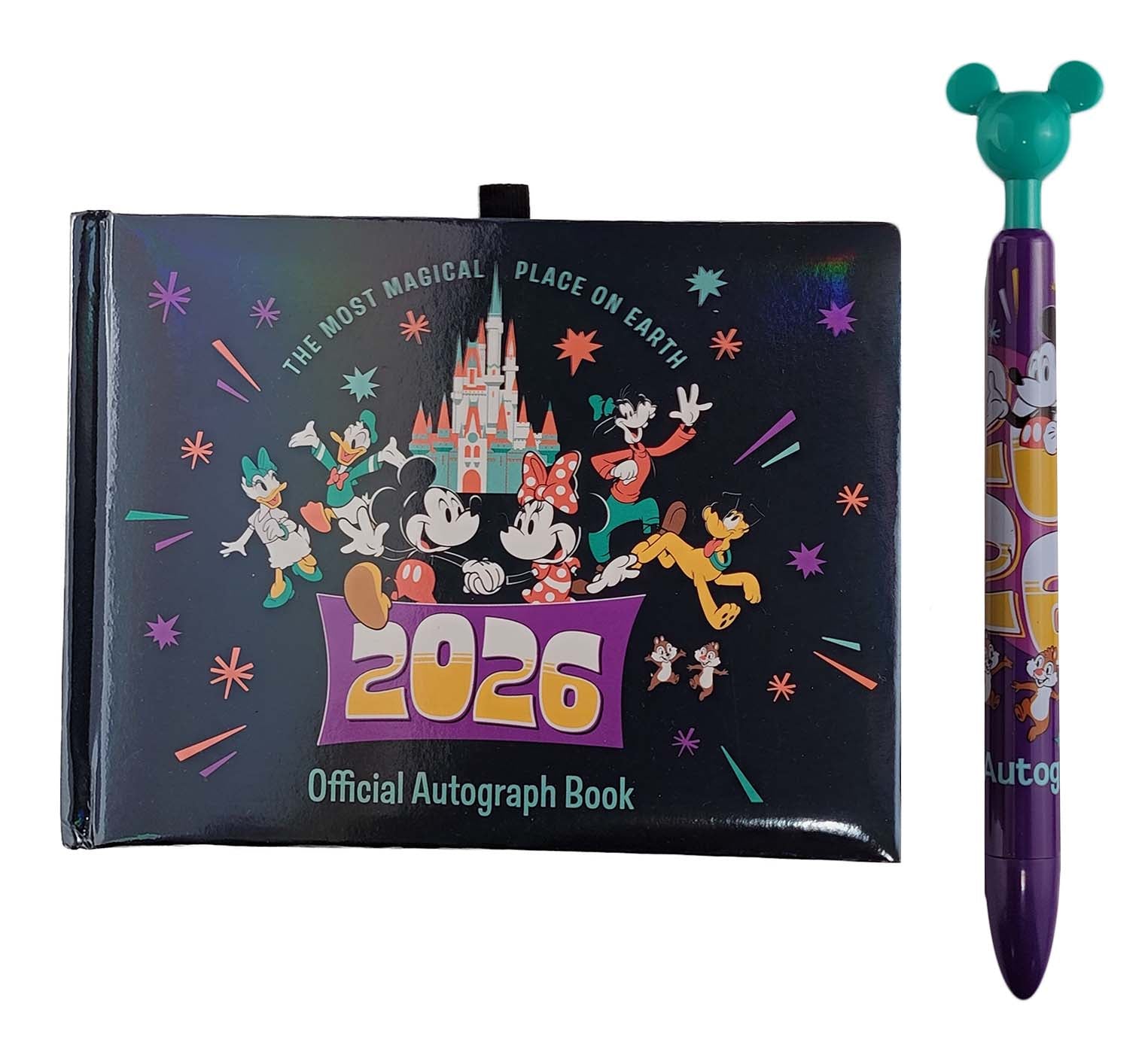 Disney Parks Official Autograph Photo Book and Ink Pen Set - Dated 2026 - Walt Disney World