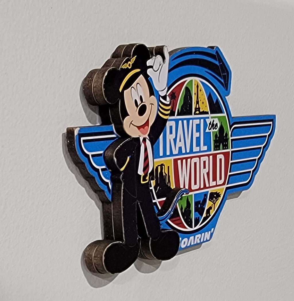 Disney Parks Magnet - Soarin - Travel the World Aviator Wings - Pilot Mickey - alternate view 2