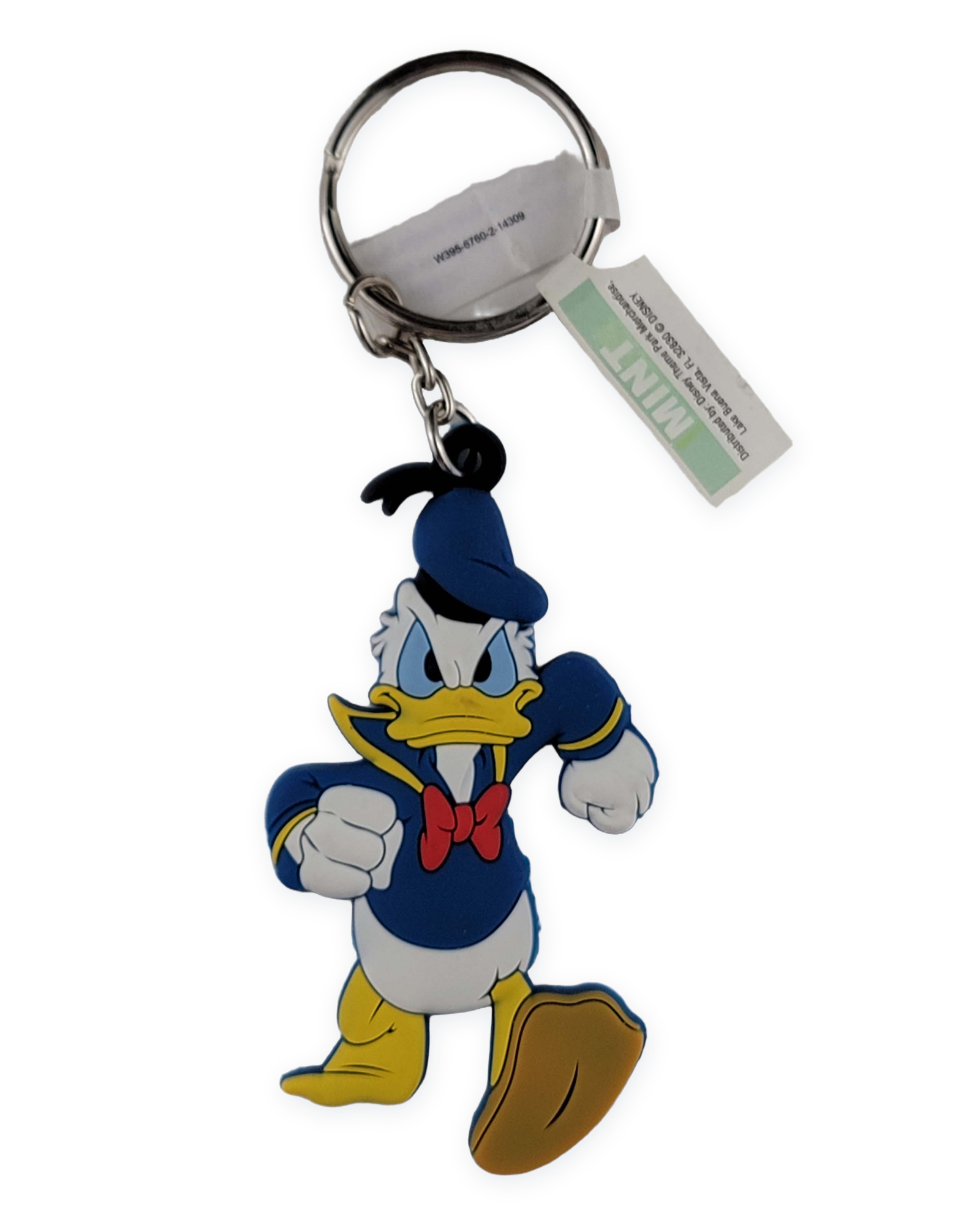Disney Parks Keychain - Angry Donald Duck - Soft Touch