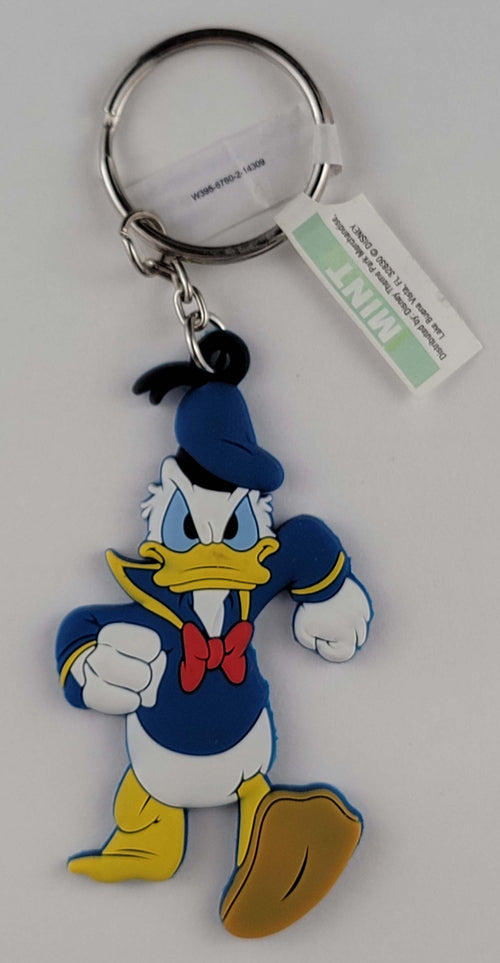 Disney Parks Keychain - Angry Donald Duck - Soft Touch