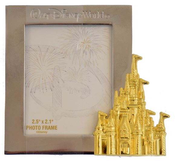 Disney Parks Magnetic Photo Frame - WDW 50th Anniversary Gold Castle - alternate view 2