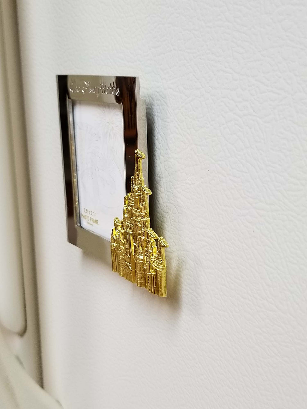 Disney Parks Magnetic Photo Frame - WDW 50th Anniversary Gold Castle - alternate view 3