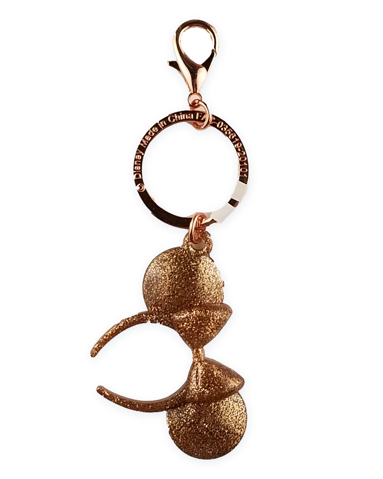 Disney Parks Keychain - Minnie Mouse Ear Headband - Rose Gold - Plastic