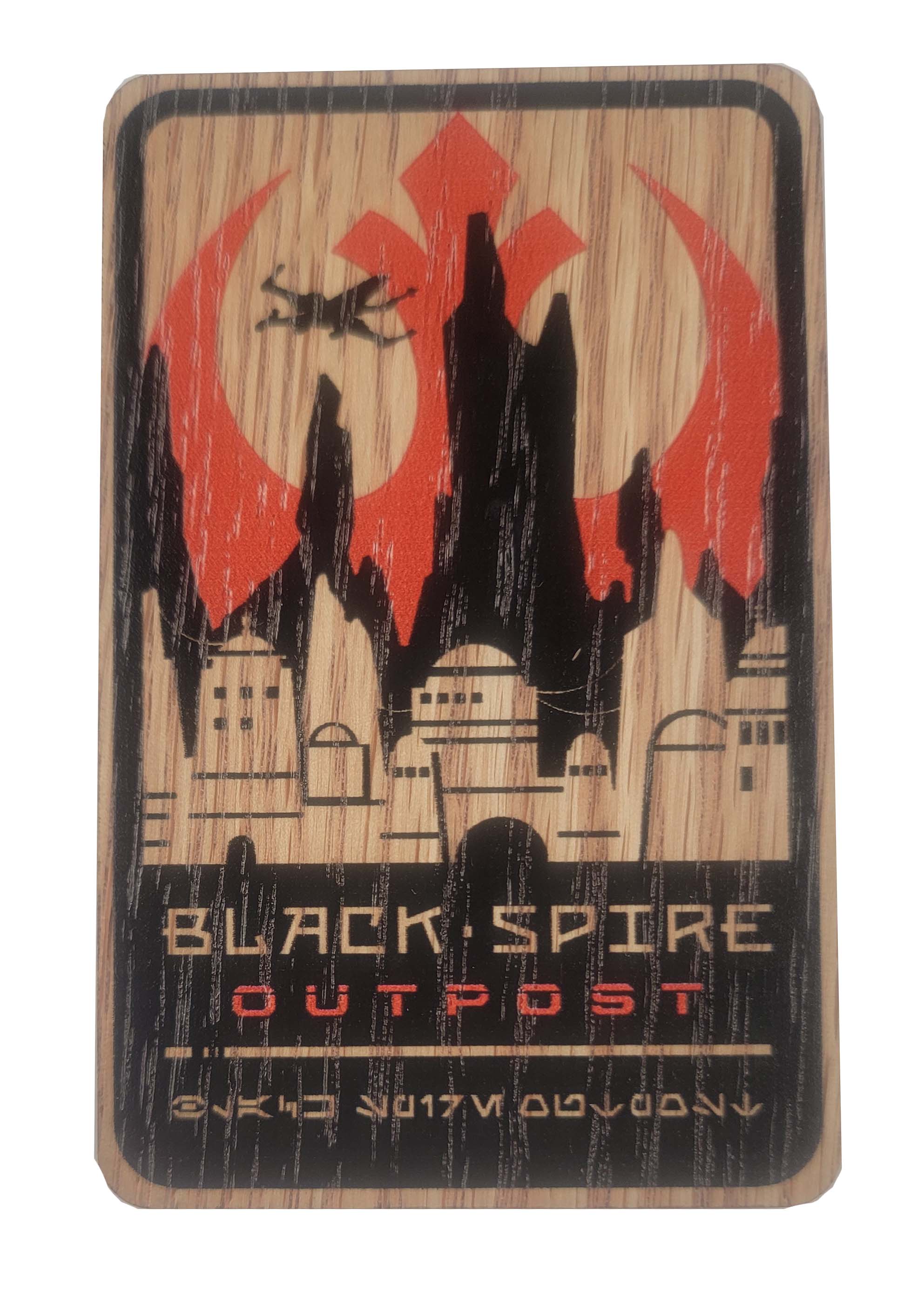 Disney Parks Magnet - Star Wars - Galaxy's Edge - Black Spire Outpost - Wood Grain - front view