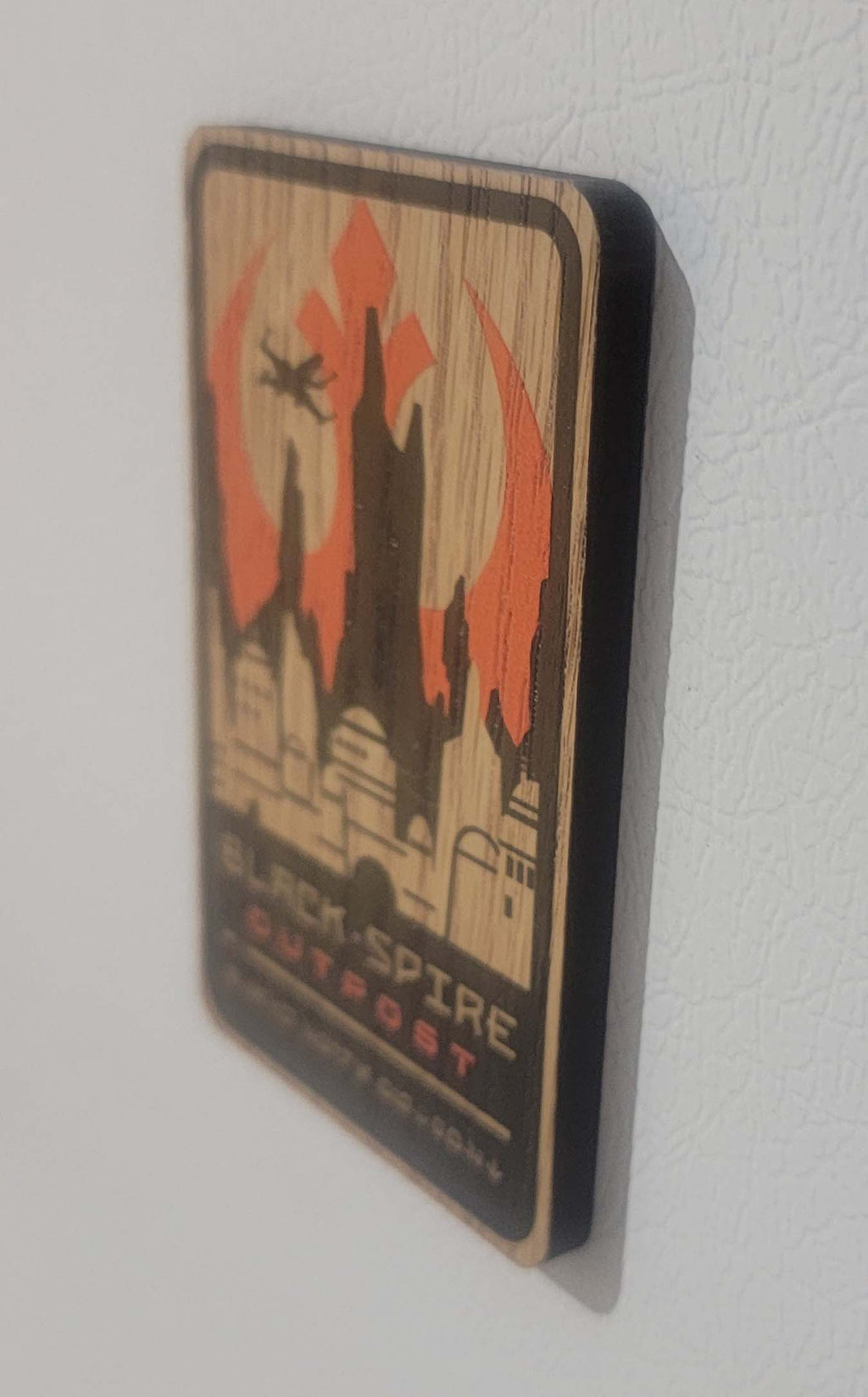 Disney Parks Magnet - Star Wars - Galaxy's Edge - Black Spire Outpost - Wood Grain - alternate view 2
