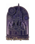 Disney Parks Magnet - Walt Disney World - Purple Castle & Fireworks - front view