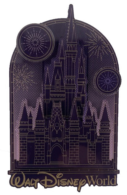 Disney Parks Magnet - Walt Disney World - Purple Castle & Fireworks - alternate view 2