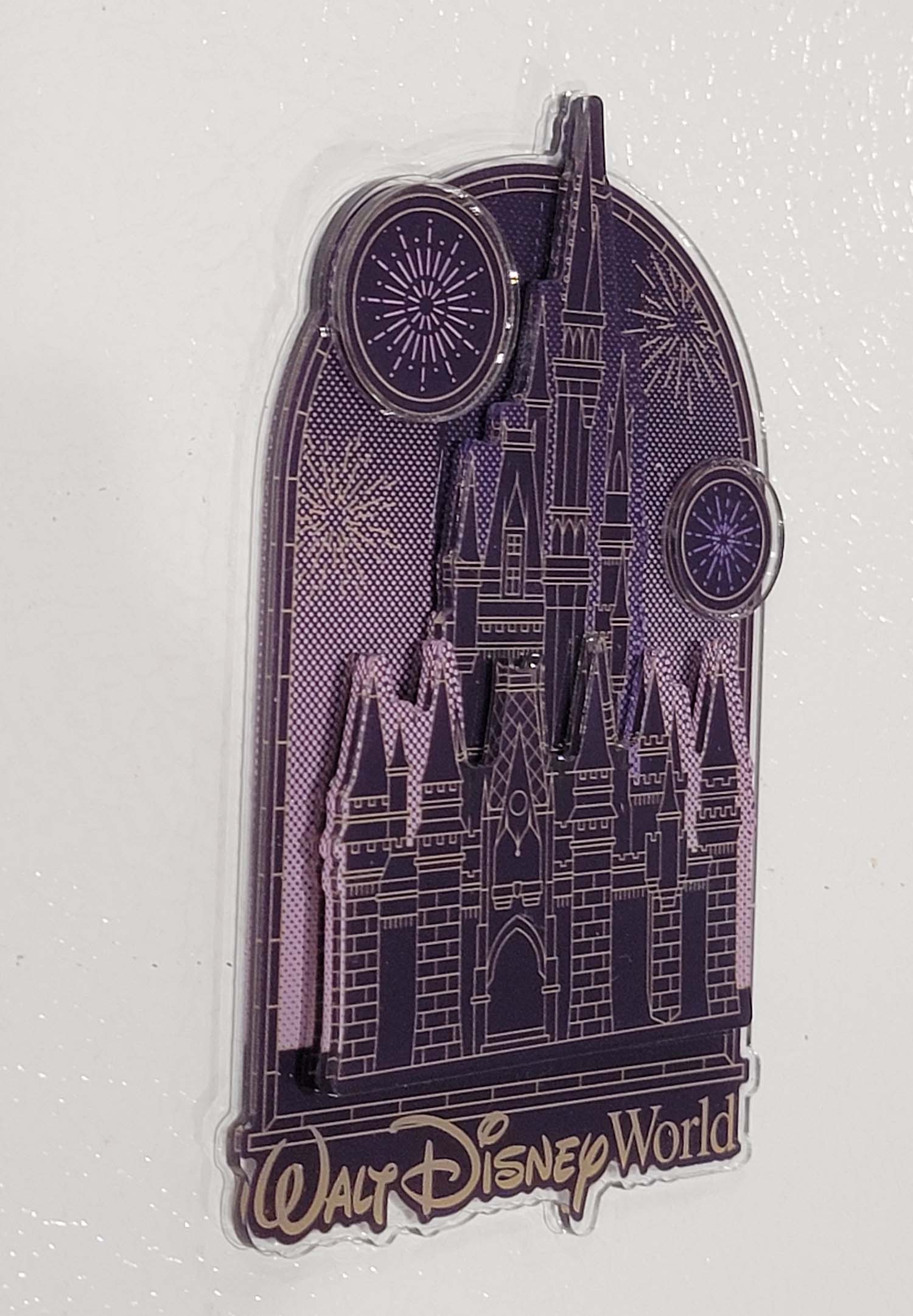 Disney Parks Magnet - Walt Disney World - Purple Castle & Fireworks - alternate view 3