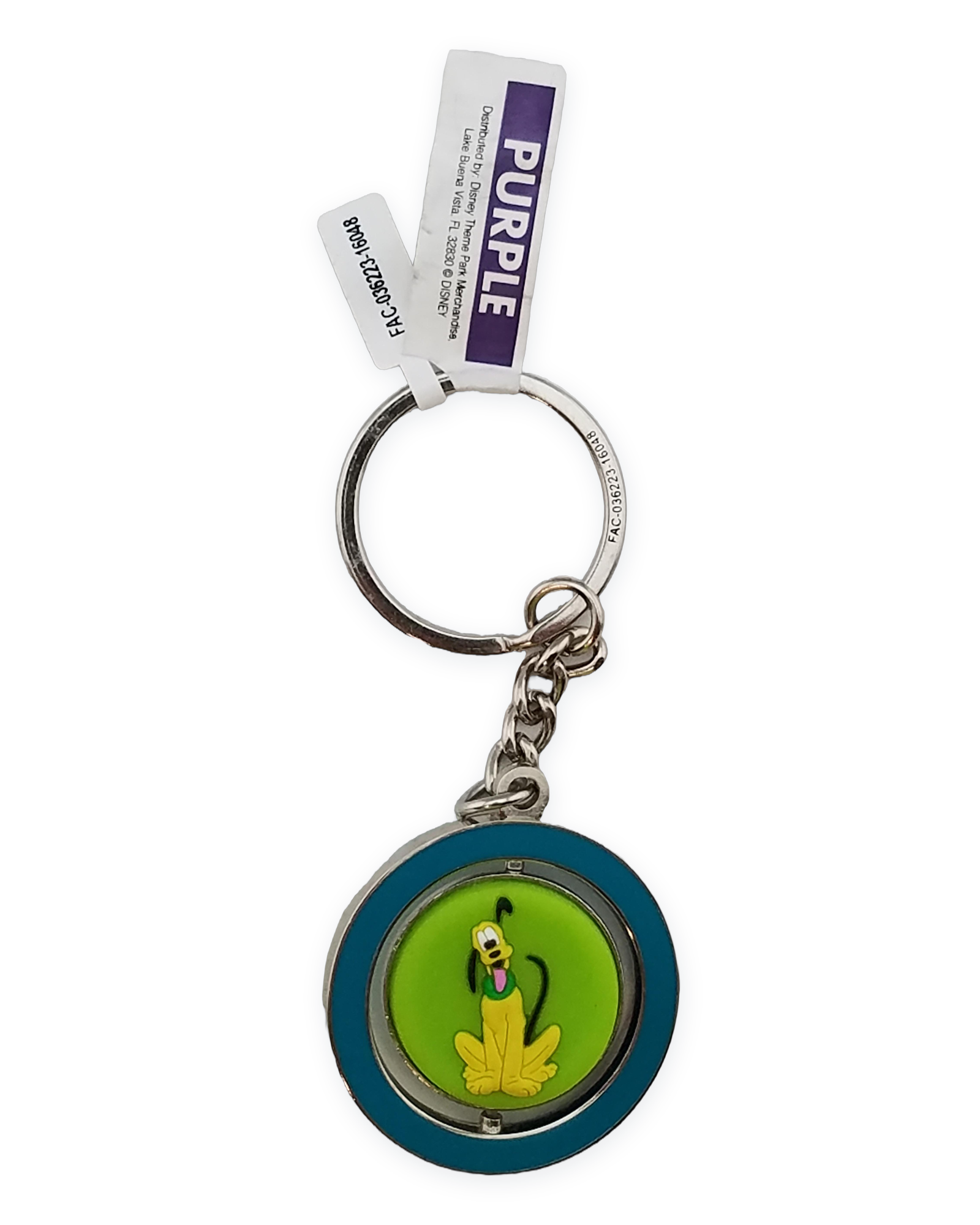 Disney Parks Keychain - Colorful Mickey Mouse & Pluto Spinner