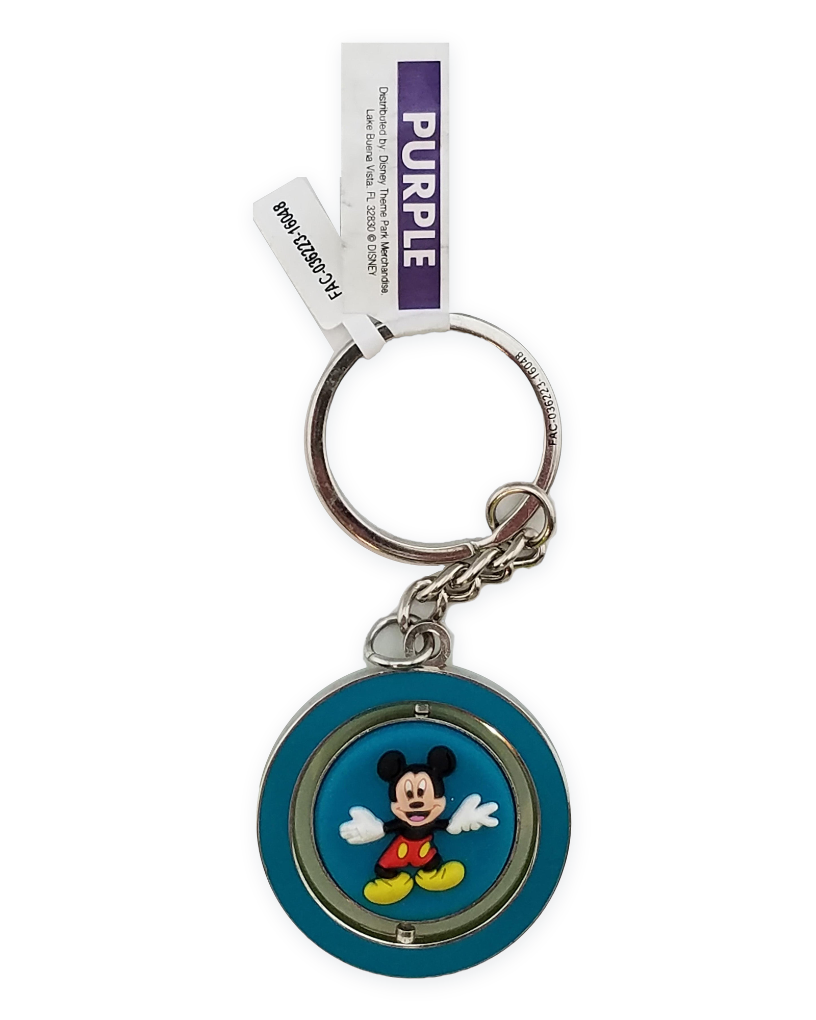Disney Parks Keychain - Colorful Mickey Mouse & Pluto Spinner - alternate view 2