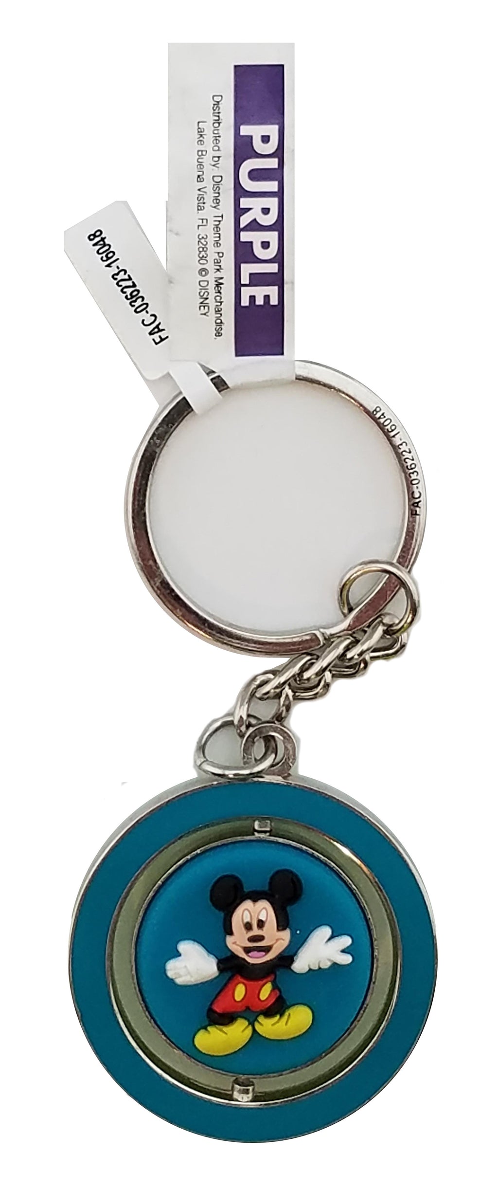 Disney Parks Keychain - Colorful Mickey Mouse & Pluto Spinner