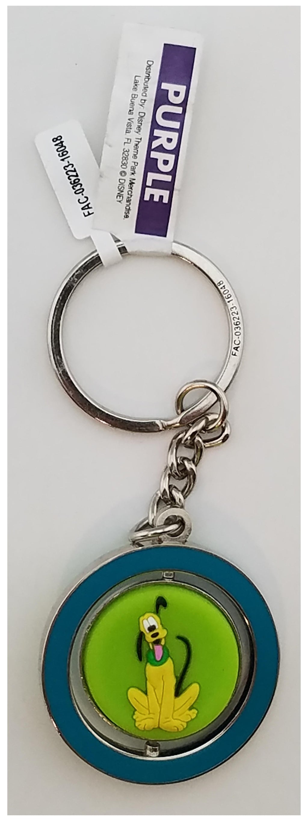Disney Parks Keychain - Colorful Mickey Mouse & Pluto Spinner