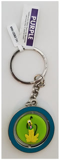 Disney Parks Keychain - Colorful Mickey Mouse & Pluto Spinner