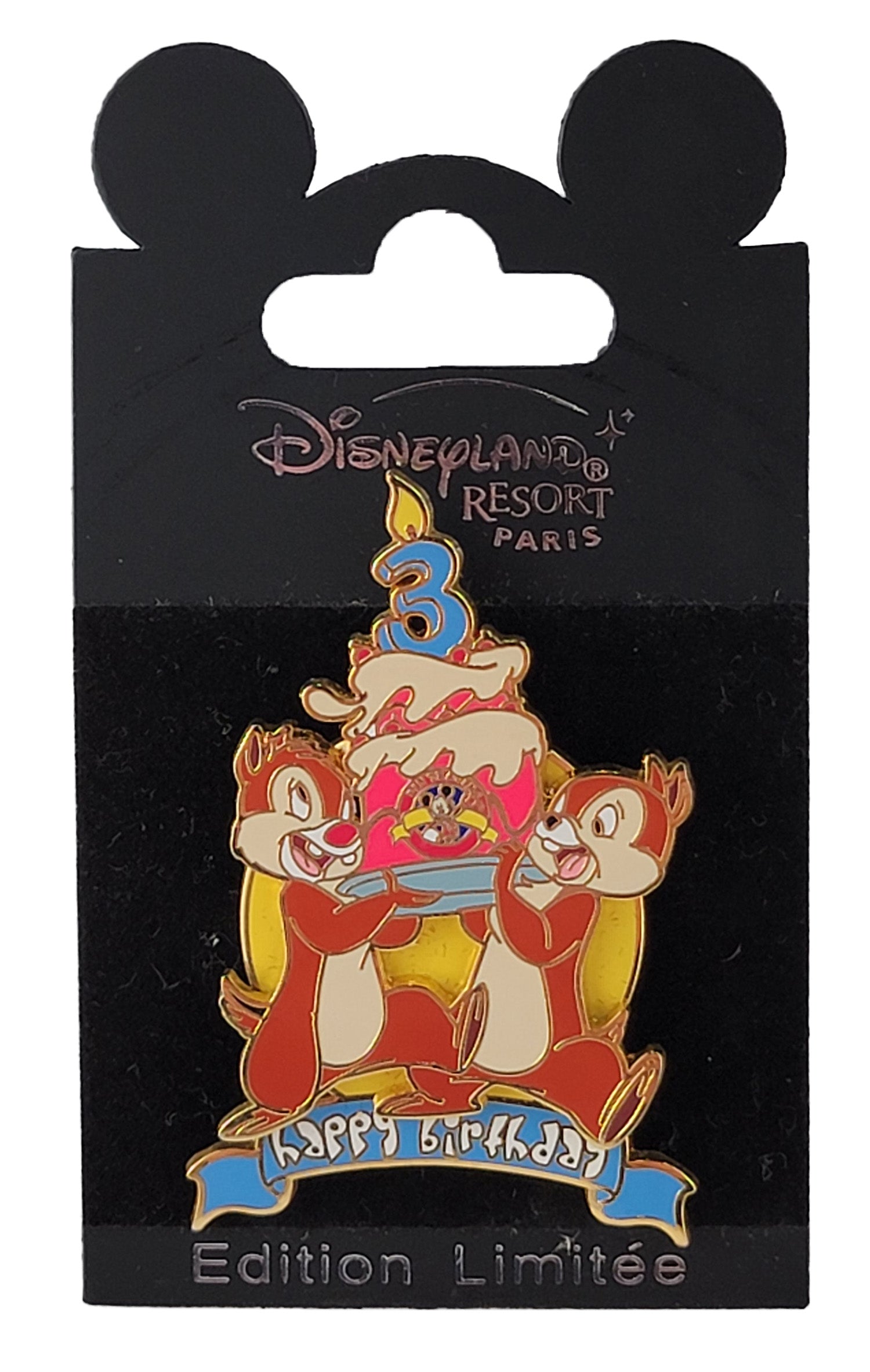 Disney Pin - Chip and Dale - 3rd Anniversary Pin