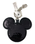 Disney Parks Keychain - Mickey - Black Sequin Reversible