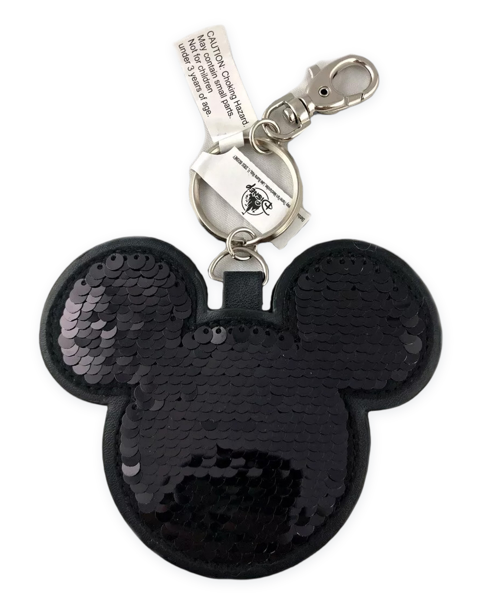 Disney Parks Keychain - Mickey - Black Sequin Reversible