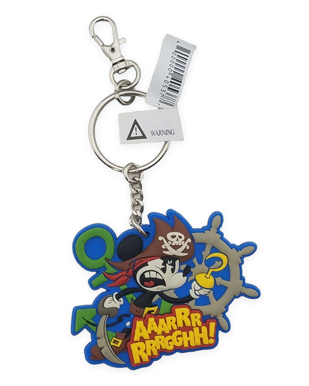 Disney Parks Keychain - Soft Touch Mickey Mouse Pirate - AaaRrrrrrGGHH!