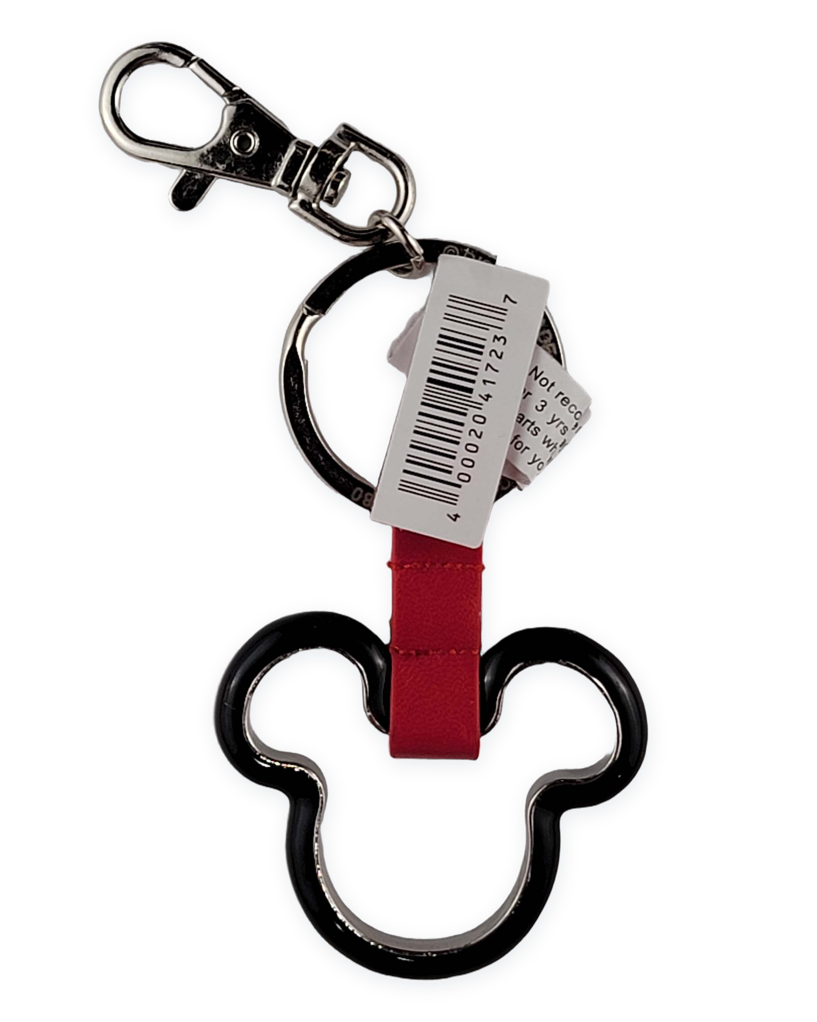 Disney Parks Keychain - Black Metal Mickey Icon Outline