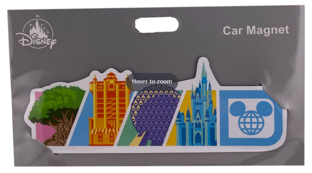 Disney Parks Magnet - Walt Disney World - Four Park Icons - front view