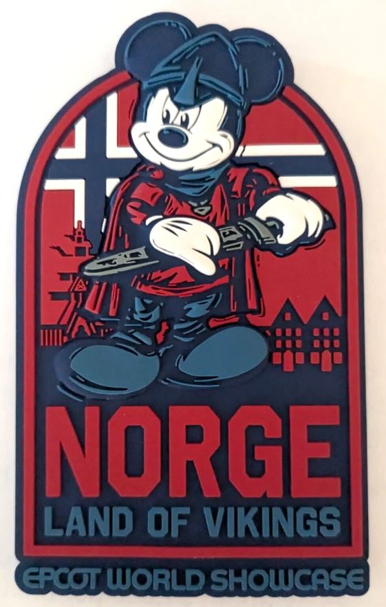 Disney Parks Magnet - EPCOT Norway Pavilion - Viking Mickey Mouse - front view
