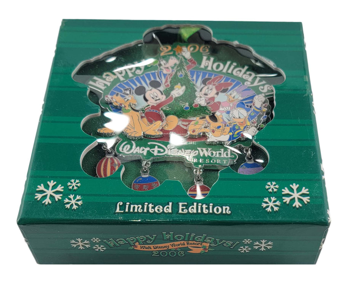 Disney Pin - Happy Holidays 2006 Mickey and Friends - LE 1000 Jumbo Boxed Pin - alternate view 3