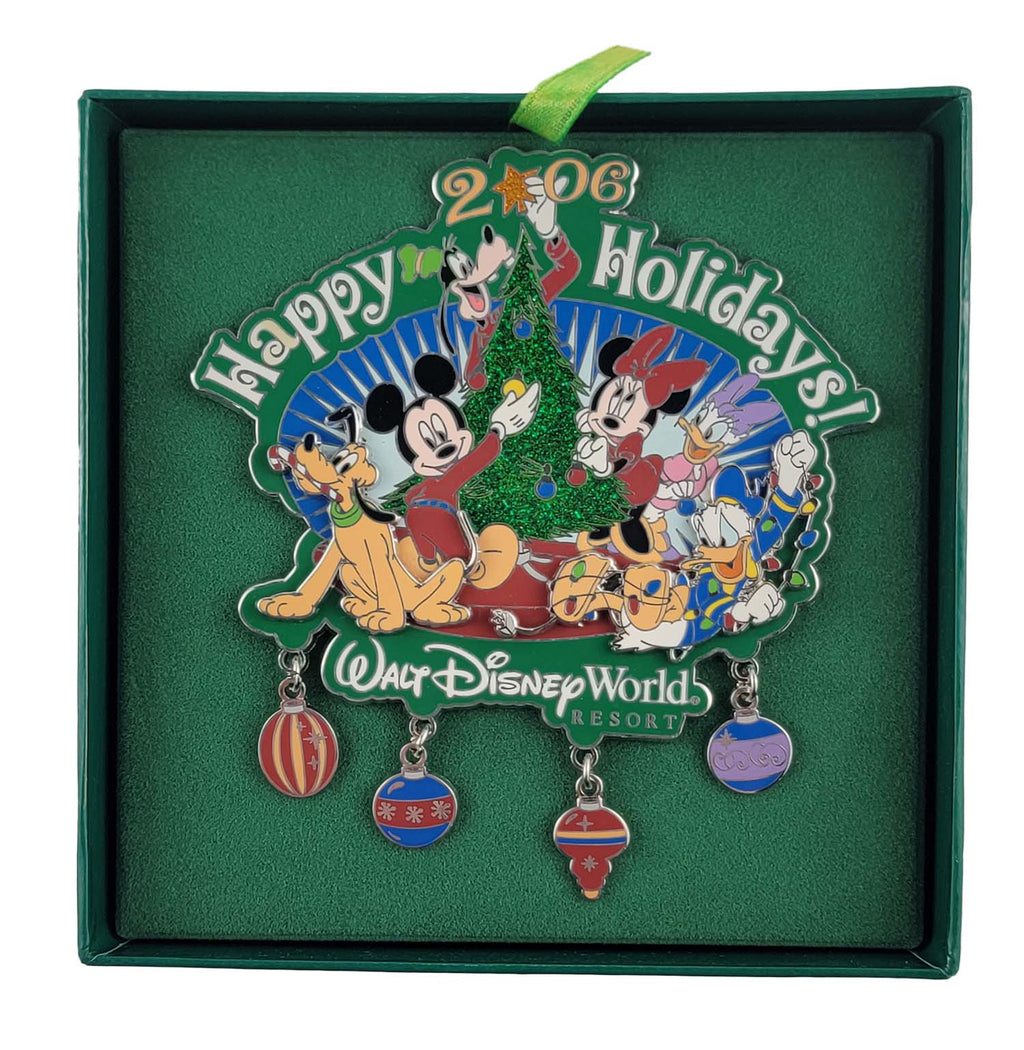 Disney Pin - Happy Holidays 2006 Mickey and Friends - LE 1000 Jumbo Boxed Pin - alternate view 2