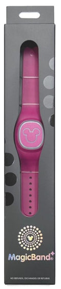 Disney Magicband Plus + - Solid Dark Pink With Mickey Icon