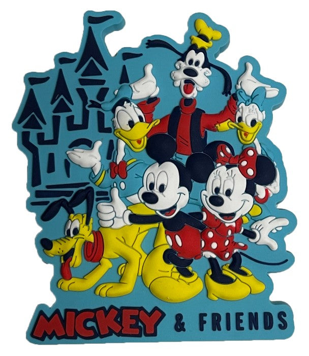 Disney Parks Magnet - Mickey & Friends at Fantasyland Castle - front view