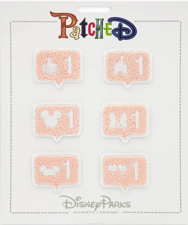Disney Parks Patched - Mickey Mouse Icon LIKE Buttons - 6 pcs - Patch