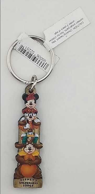 Disney Parks Keychain - Wilderness Lodge Mickey and Pals Totem