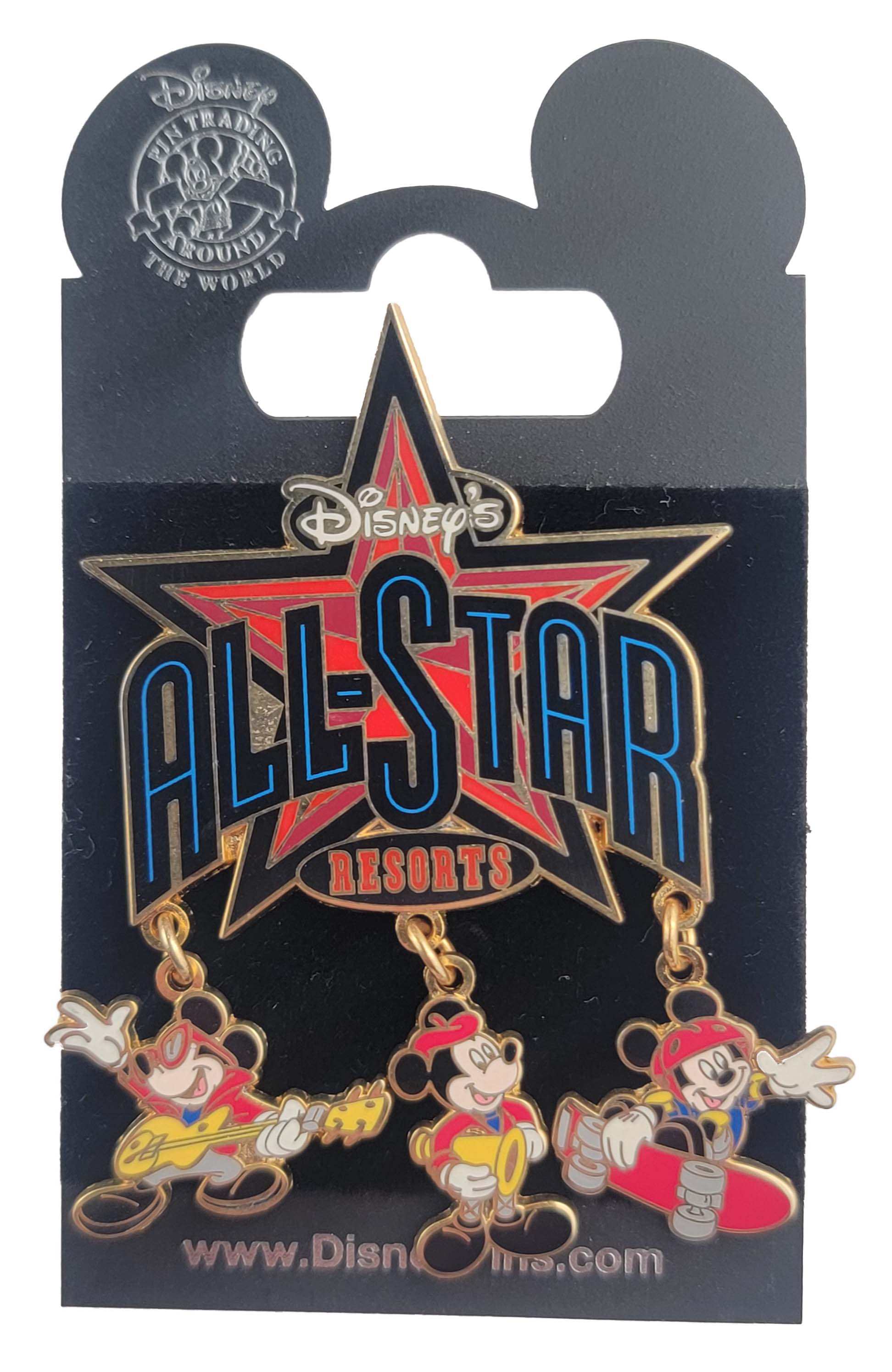 Disney Pin - All Star Resorts - Mickey Mouse Dangle