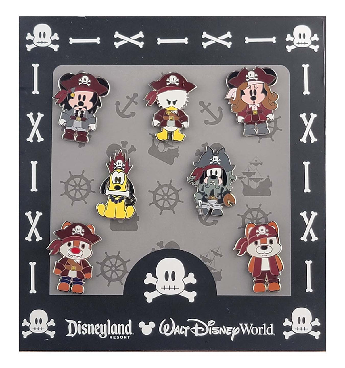 Disney Pin - Booster Set - Pirates of the Caribbean Cuties - 7-Pin Set - front view