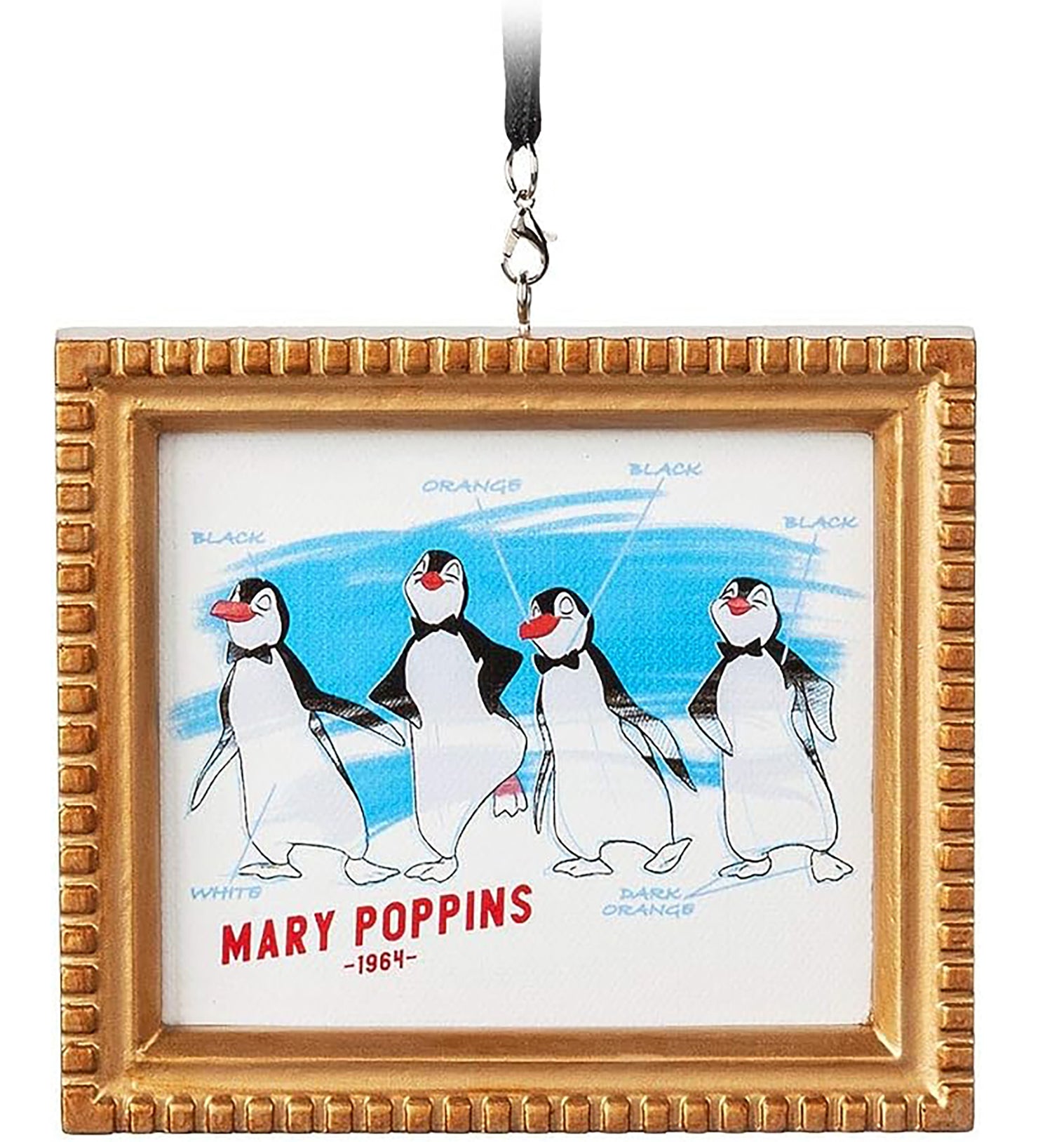 Disney Parks Ornament - Mary Poppins - Penguin Waiter - Ink and Paint Series