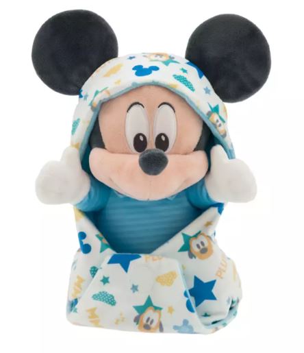 Disney Parks - Plush Babies in Swaddle - Hooded Pouch - Mickey Mouse