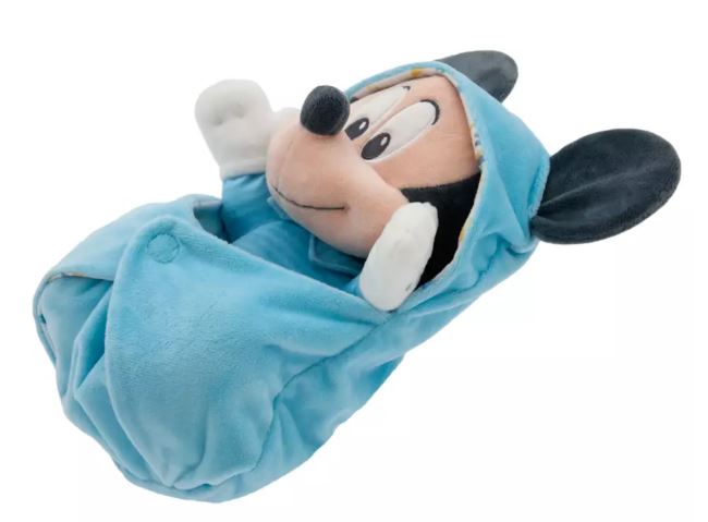 Disney Parks - Plush Babies in Swaddle - Hooded Pouch - Mickey Mouse